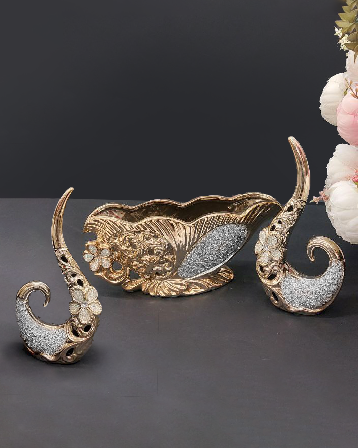 Set ciotola e decorazioni strass