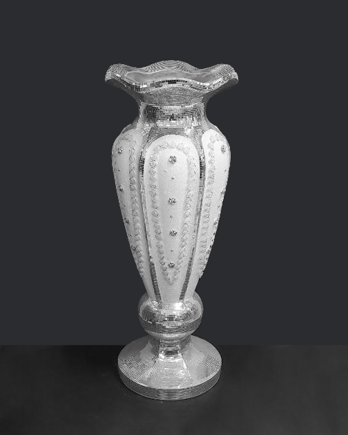 Vaso decorativo bianco e oro o argento