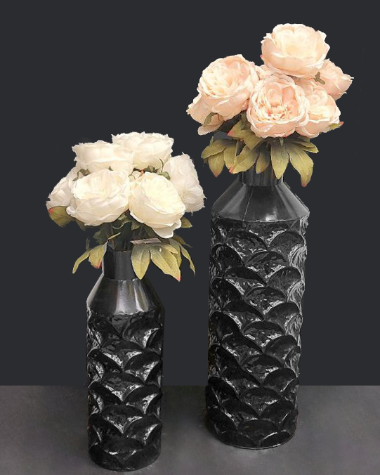 Vaso decorativo oro, argento o nero