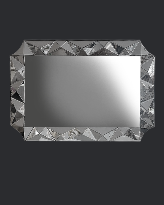 Decorative silver wall mirror
