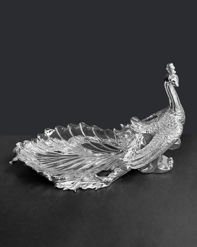 Peacock decoration with plate