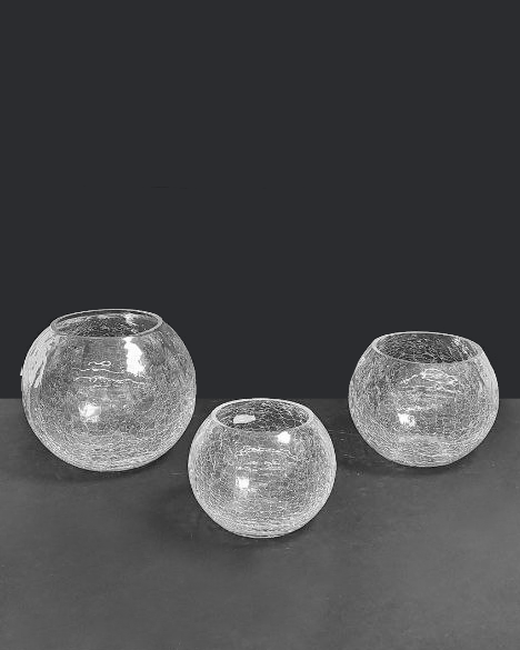 Transparent decorative vases