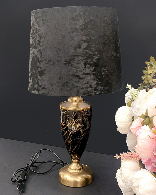Lampada da tavolo Oro e Nero / Bianco