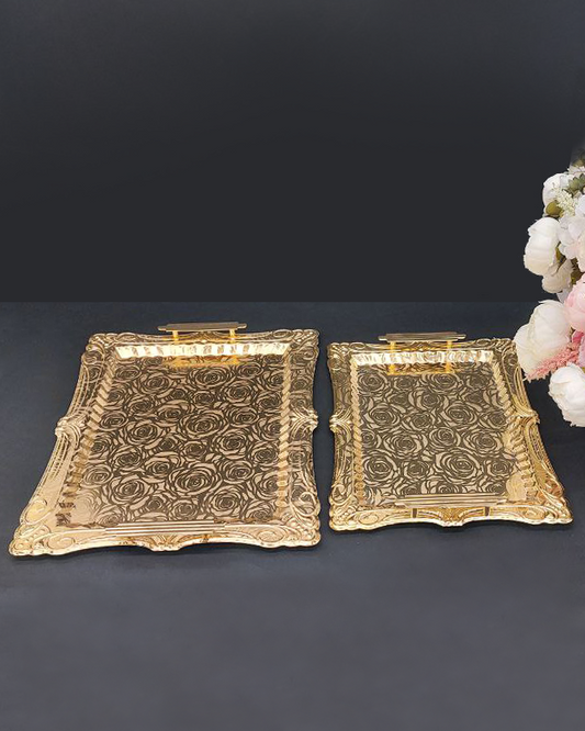 Set di vassoi oro