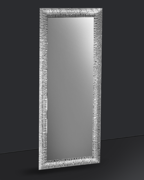 Decorative silver wall mirror