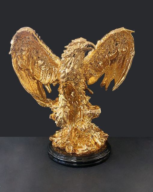 Statua aquila oro o argento