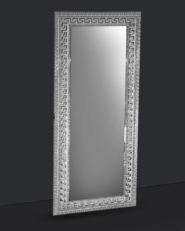 Decorative wall mirror silver or silver and black