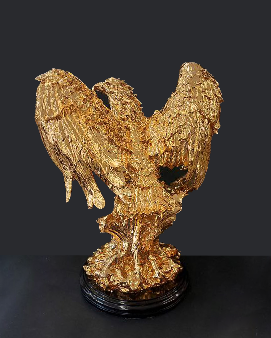 Statua aquila oro o argento