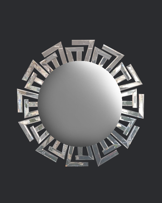 Decorative silver wall mirror