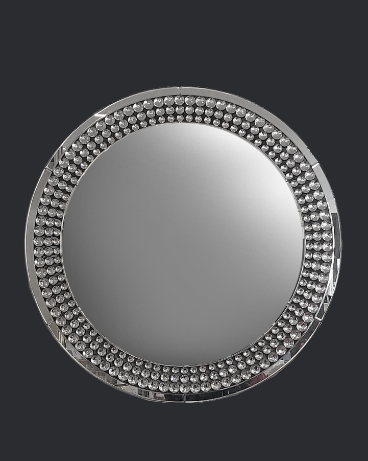 Specchio decorativo rotondo da parete a led
