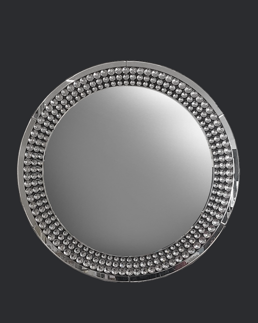 Specchio decorativo rotondo da parete a led