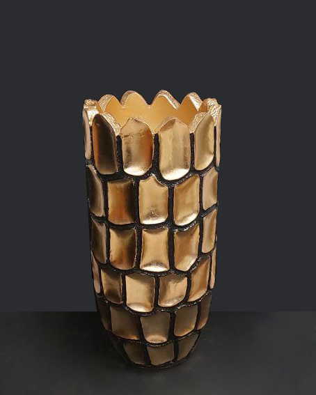 Vaso decorativo dorato