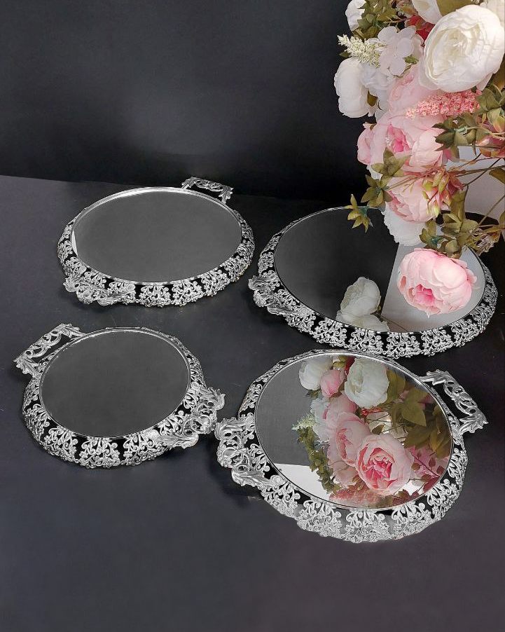 Set quattro vassoi specchiati