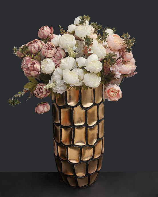 Vaso decorativo dorato