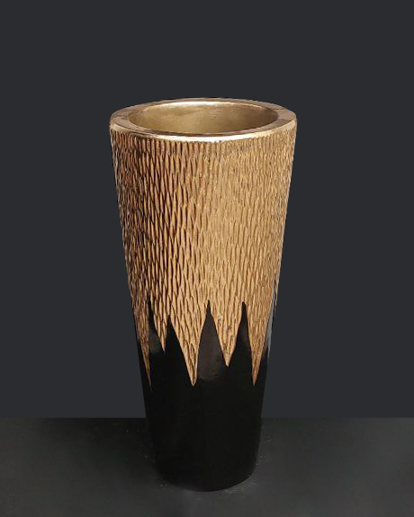 Vaso decorativo oro e nero