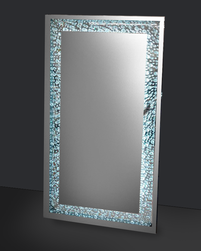 Decorative wall mirror with LED light