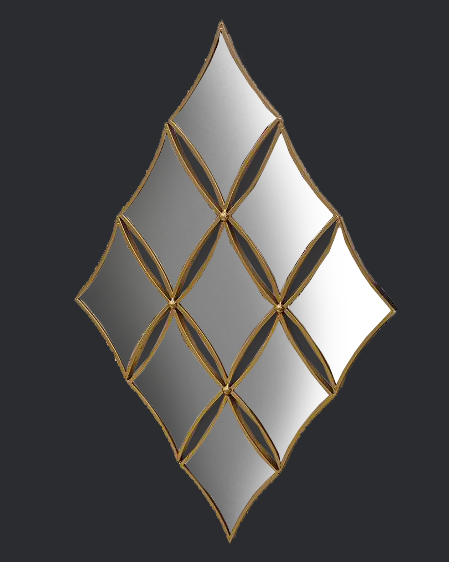 Specchio decorativo da parete oro