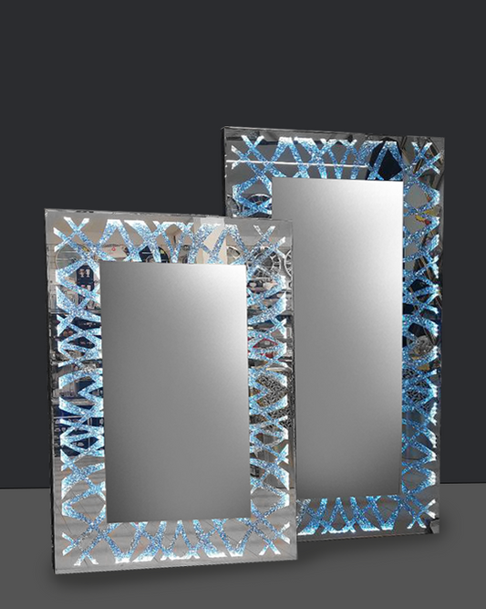 Specchio decorativo da parete con luce a led