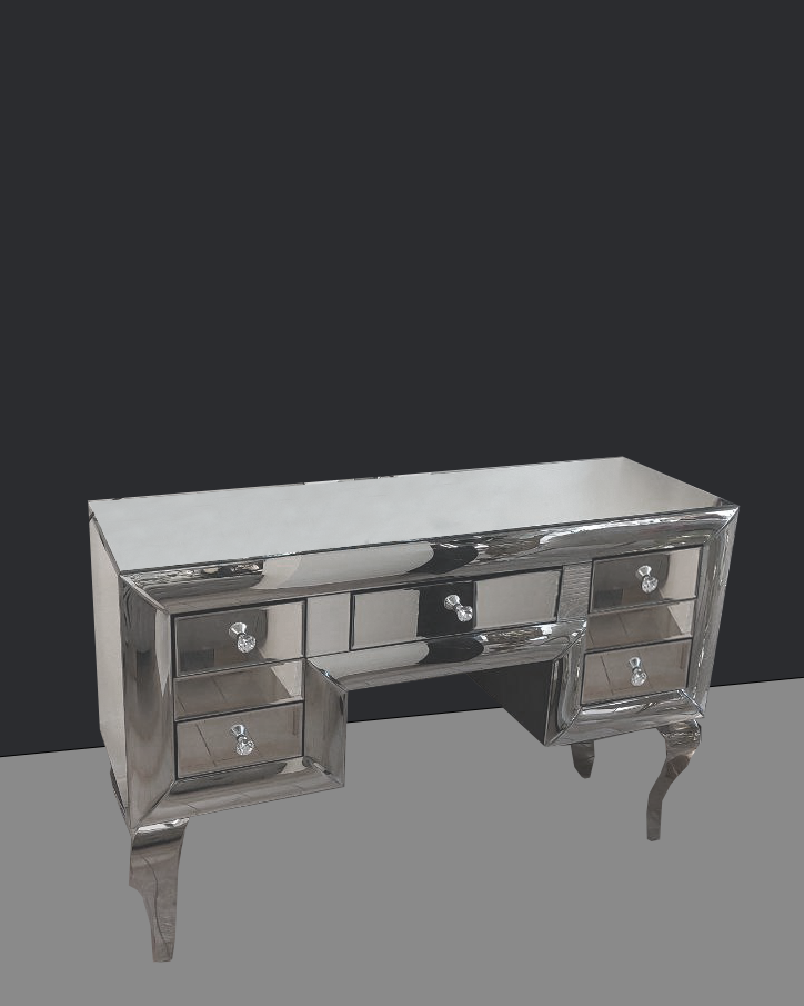 Consolle specchiata con cassetti