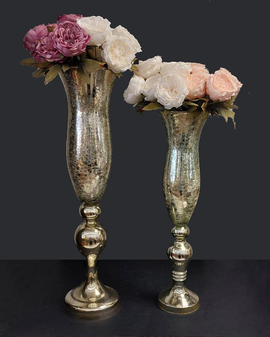 Vaso decorativo vetro dorato
