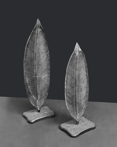 Decorazione coppia di piume oro o nero