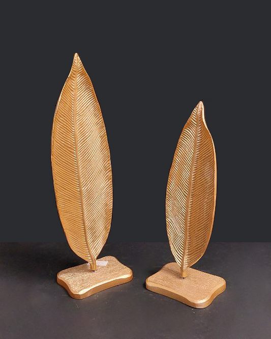 Decorazione coppia di piume oro o nero